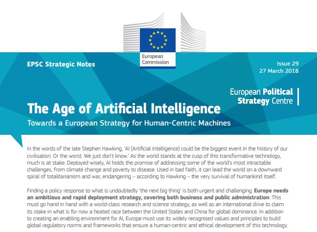 欧洲人工智能战略解读：走向以人为本的人工智能时代 -数字化转型网www.szhzxw.cn