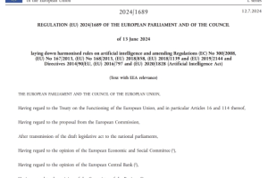 《欧洲人工智能法》最终官方文本发布-数字化转型网www.szhzxw.cn