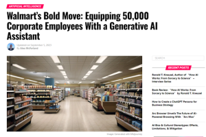 沃尔玛使用ChatGPT应用探索未来AI在新零售领域的可能性-数字化转型网www.szhzxw.cn