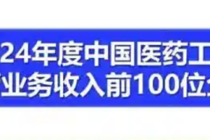 2024 中国医药工业主营业务收入前 100 位企业-数字化转型网www.szhzxw.cn