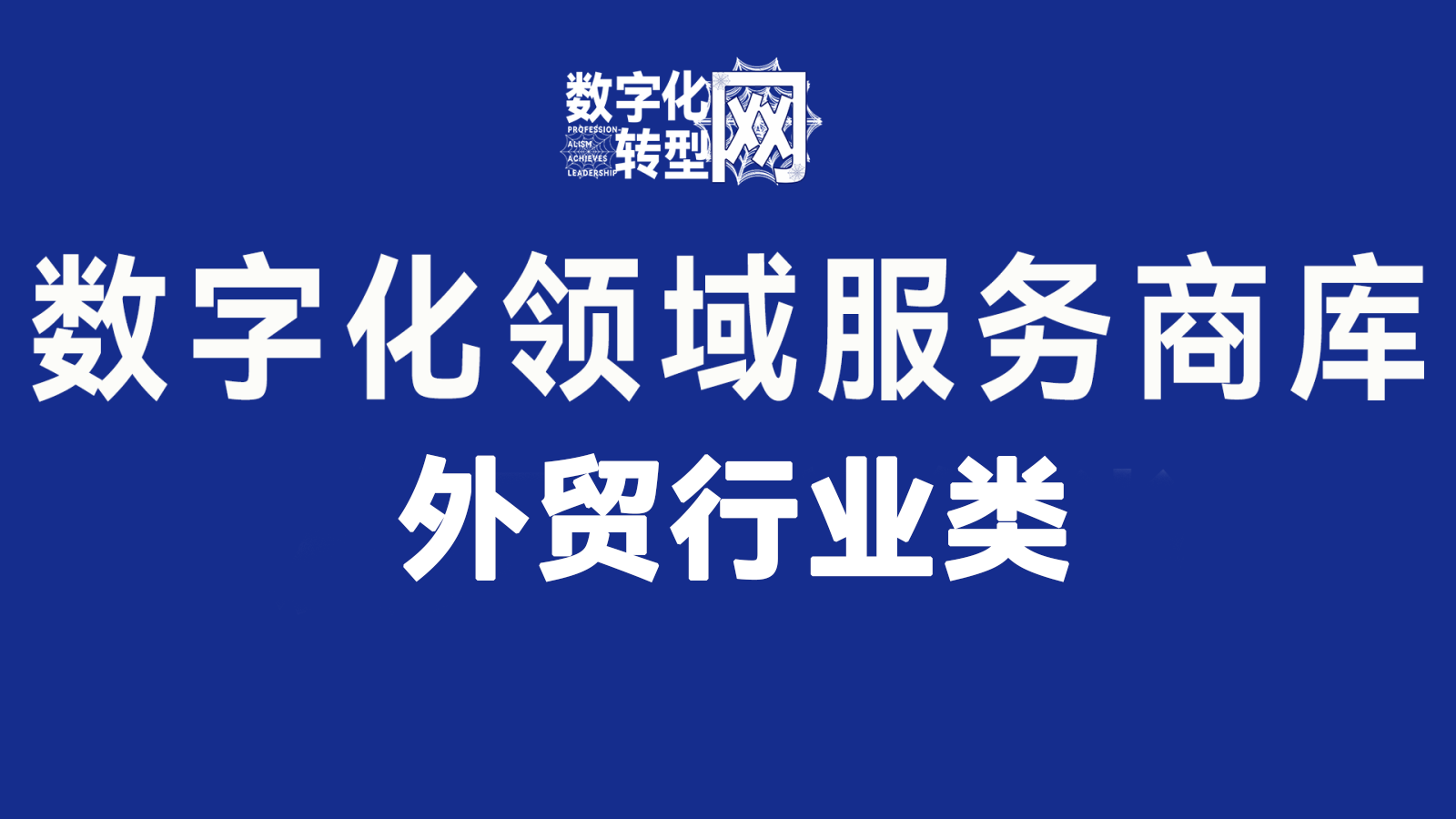 外贸行业类——数字化转型网www.szhzxw.cn