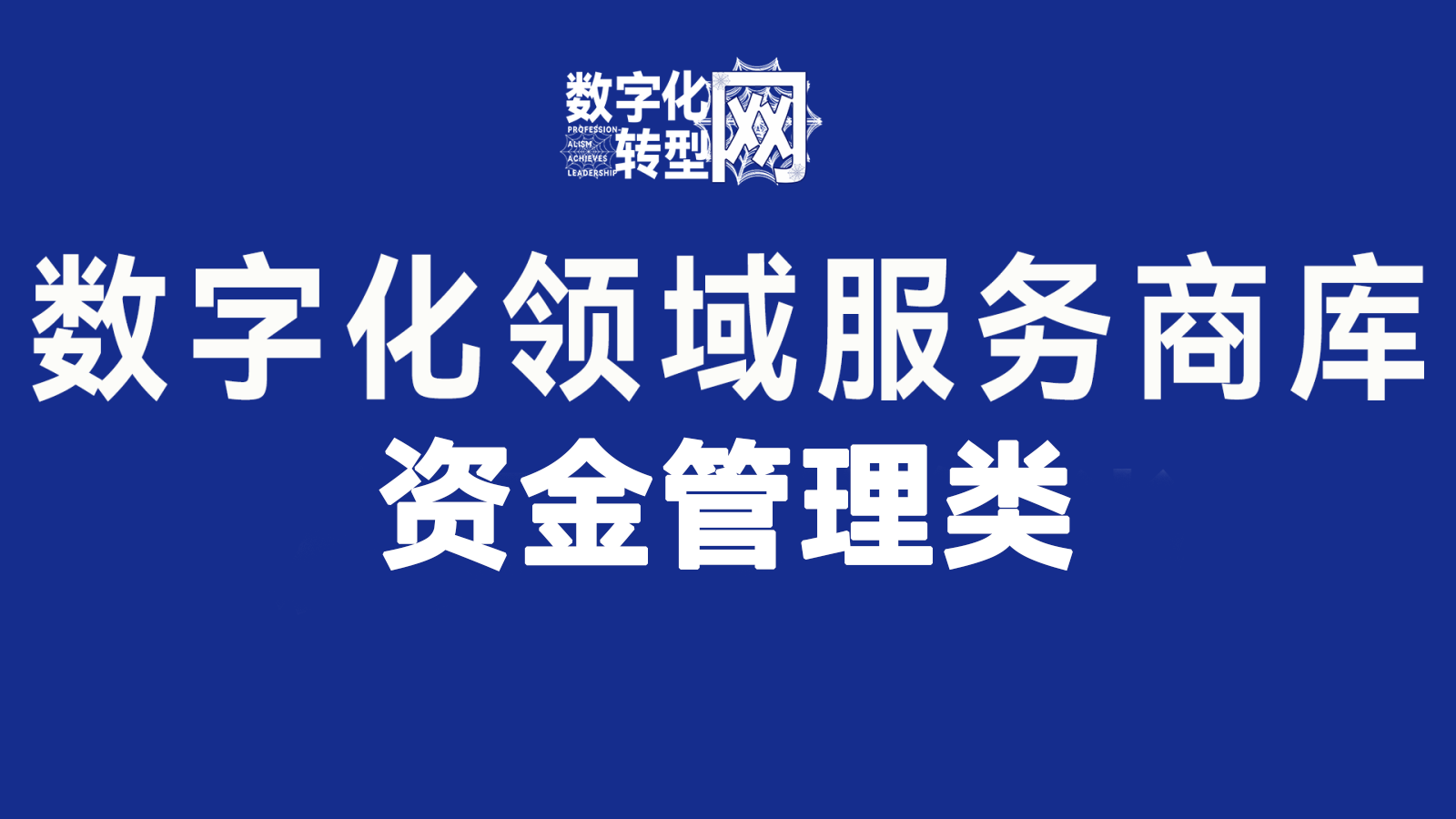 资金管理类——数字化转型网www.szhzxw.cn