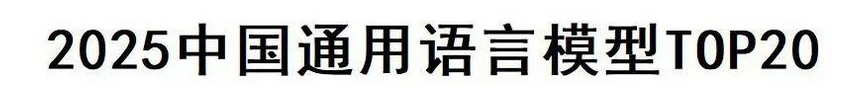 2025中国通用语言模型TOP20—数字化转型网www.szhzxw.cn