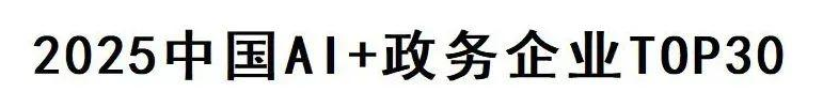 2025中国AI+政务企业TOP30—数字化转型网www.szhzxw.cn