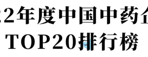 2022中国中药企业竞争力20强榜单—数字化转型网www.szhzxw.cn