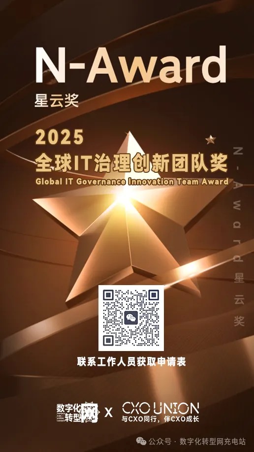 2025N-Award星云奖：全球IT治理创新团队奖申报开启！——数字化转型网