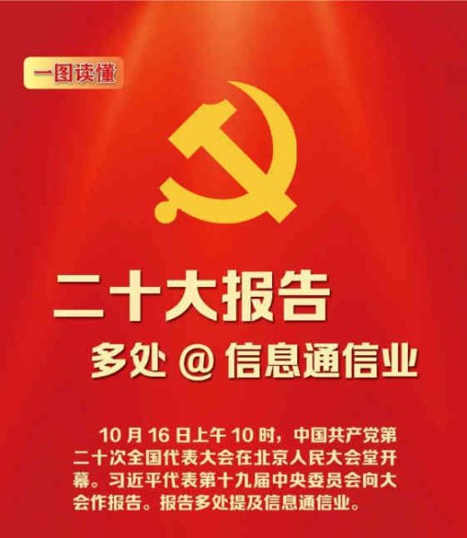 一图读懂丨二十大报告多处@信息通信业