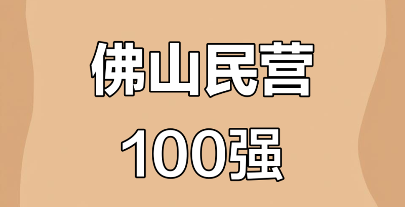 佛山民营企业100强