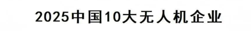 2025 中国 10 家无人机企业 大疆创新中航无人机亿航智能在列