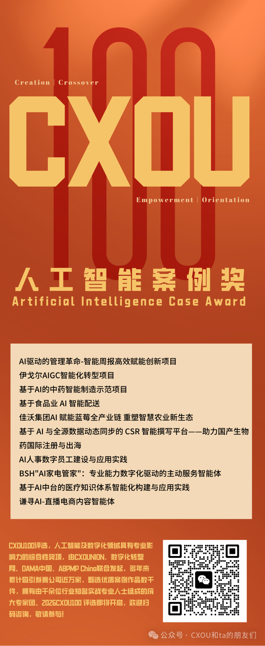 CXOU 100评选荣誉揭晓时刻|人工智能案例奖——数智化转型网www.szhzxw.cn