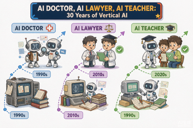 AI医生、AI律师、AI老师：垂直应用30年