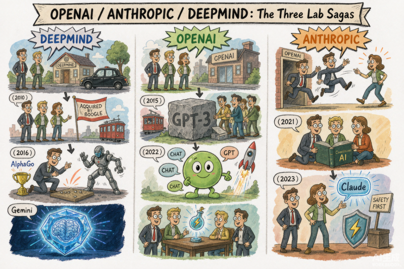 OpenAI / Anthropic / DeepMind 三巨头创业史