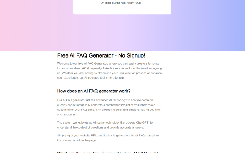 FAQ Generator 官网