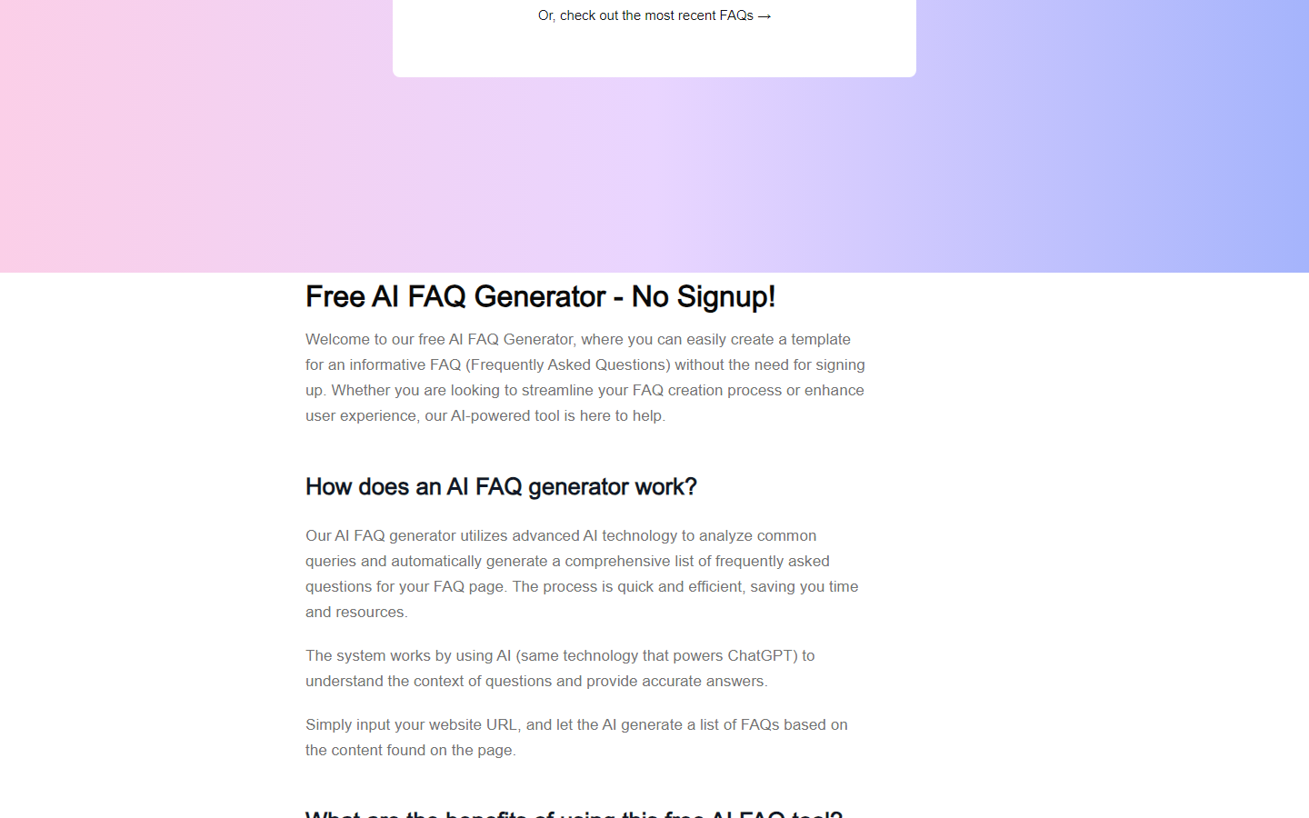 FAQ Generator