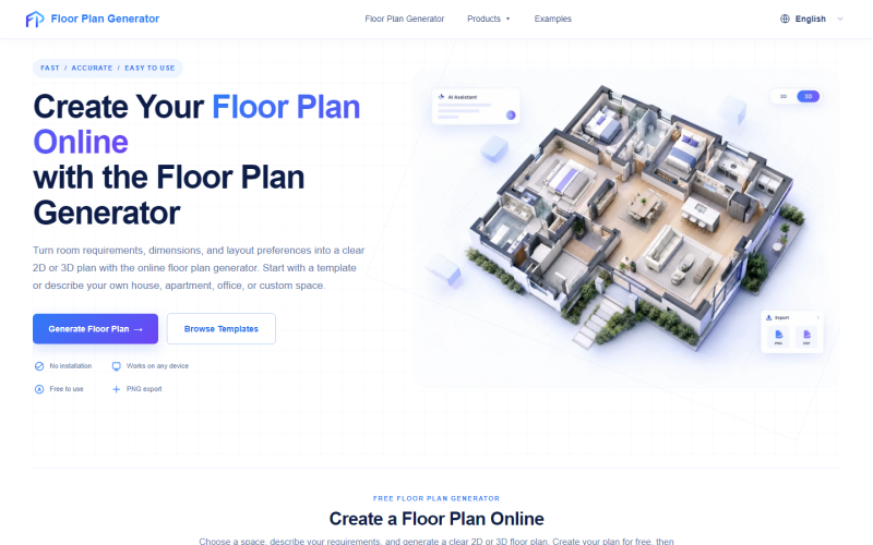 Floor Plan Generator 官网