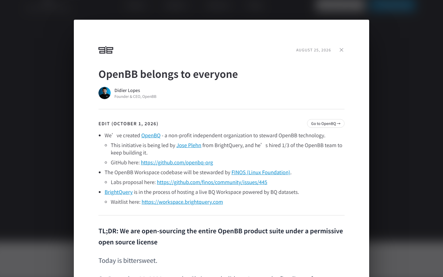 OpenBB Terminal